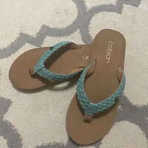 Cobian Women's Teal
Braided Bounce Flip flops